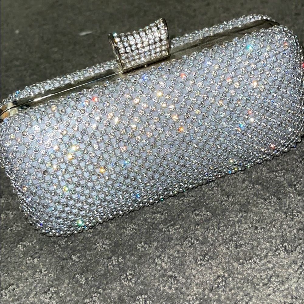 Rhinestone box clutch